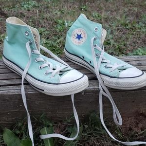 Mint high top converse